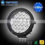 9 Inch 120w Round Led Work Light Chrome Ring Mining Truck Work Light Heavy Duty Light thumbnail-3