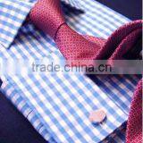 Classic Man Gingham Checks Plaids Shirts French Cuff Shirts thumbnail-1