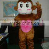 Yoci Monkey With Apron Mascot Costume thumbnail-1