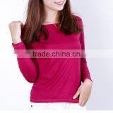 Plain T-shirt for Lady, 100% Cotton, Long Sleeve thumbnail-1