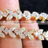 CZ American Diamond PAYAL Anklets Pair thumbnail-2
