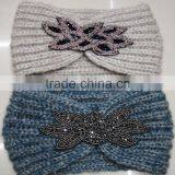 Fashion Winter Popular Button Knitted Hot Headband thumbnail-2