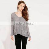 Stylish t Shirts Design Loose Neck t Shirts of Custom Long Sleeve t Shirts for Men thumbnail-1