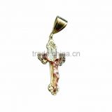 Two tone plated Cross pendant