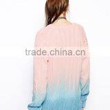 MGOO High Quality 2015 Brand Design Women Fashion Tie Dye Sweaters Long Sleeves Pullover Knitted Stock Brand Winter Clothing thumbnail-3