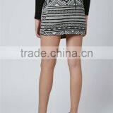 Elegant Brand Women Tassel Wrap Skirts Grey Jacquard Weave Clothing Cotton Fabric Skirts thumbnail-5