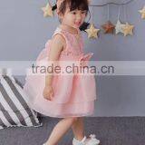 Hot Summer Kids Girls Tutu Dress Baby Girl Bowknot Pink Princess Dress Hollow Birthday Party Dresses First Communion Dress 1-5 Y thumbnail-6