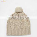 New Fashion Cable Ladies Winter Woo Hats,Women Knit Hats thumbnail-2