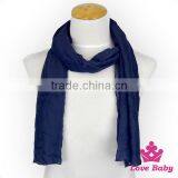 Wholesale Soft and Comfortabl Blue Plain Color Kids Inner Cotton Child Scarves thumbnail-3