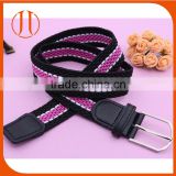 2016 The new male ladies fashion leisure alloy buckle elastic woven belt
