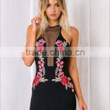 2017 New Fashion Women Summer Floral Embroidery Shirt Casual Women Dress Apparel thumbnail-4