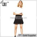 2017 OEM Spring Elegant Flouncing Frill and Lace Micro Skirt thumbnail-1