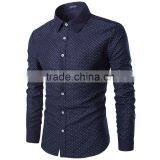 Dot Printing Long Sleeve Shirts for Men thumbnail-1