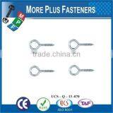 Made in Taiwan High Quality Stainless Steel Hook Eye Screw Eye Wood Screws thumbnail-6