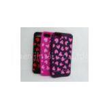 Water-proof Cool Silicone Cell Phone Case Rose Red / Iphone 4S Covers