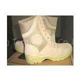 Short Cow Suede Leather Boots Military Footwear In Mud / Black thumbnail-1