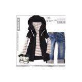 Girl Fashionable Short Sleeve Capped Overcoat