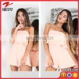 Wholesale New Arrival Woman Sleeveless Rayon Fabric Summer Fashion Playsuits 2017 thumbnail-3