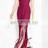 New Fashion Women Bandage Dress Mature Ladies Modest Sexy Tassel Dress thumbnail-2