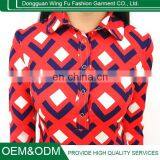 High End Retro Printing Big Lapels Knitted Cotton Dress Temperament Slim Casual Dresses thumbnail-4