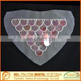 pink sequin collar with bead piece for fashion garments clothing
