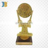 Custom Painted Gold Plated Award Trophy With Wooden Base
