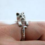 2017 Best Selling Products Antique Silver Tiger Head Ring,Adjustable Wrap Tiger Head Ring thumbnail-1