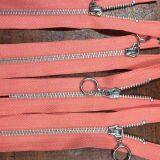 TXT Brand 5# Metal Brass Zipper With Platinum Teeth Auto Lock N-ring Puller Close End thumbnail-5