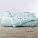 Fashionable Microfiber Cotton Fabric Satin Binding Quilted Down Filled Blanket Custom thumbnail-2