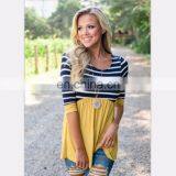 2019 New Mommy And Me Dresses Baby STRIPED Splice (this Link for KIDS) thumbnail-4