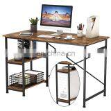 Home Furniture Simple Office Computer Table Desk With Book Shelf Modern Wood Kids Writing pc Desk thumbnail-2