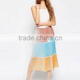 Soft Wrap Midi Skirt With Splice. Custom Skirt, Women Clothes Guangzhou OEM,china Factory thumbnail-4