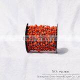 Faceted Colored Crystal Beads Wrap Chain Gold Plated Wire Chain for Jewelry Diy thumbnail-4