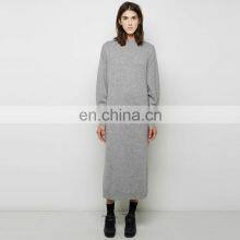 Latest Knitting Design Long Style Lady Fitted Winter Cashmere Dress thumbnail-1