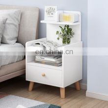 Modern minimalist night stand storage cabinet wood bedside table cabinet for bedroom