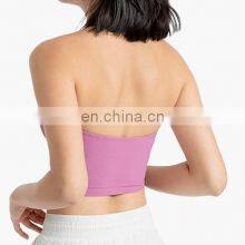 Wholesale Halter Backless Sports Yoga Bra Sexy Ribbed Open Back Gym Fitness Vest Bra Top Women Workout Activewear Clothes thumbnail-4