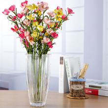 Wholesale Household Cheap Clear Elegant Cylinder Customized Glass Vase For Decoration thumbnail-3