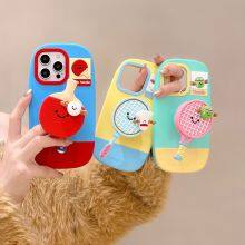 Retractable Stand Rotating Racket Protective Shockproof Mobile Phone Accessories Cover Case For IPhone 14 15 Pro 16 Pro Max thumbnail-1