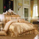 China Supplier 100% Cotton Jacquard Satin Bed Skirt Wedding Home Textile Bedding Set thumbnail-2