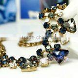 Statement Gold Plated Sapphire Latest Design Beads Necklace thumbnail-3