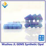Hot Sales Aquarius Fire White/Blue Opal 78 Colors Optional Gemstone With 12 Horoscope Synthetic Opal thumbnail-1