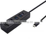 Forida 2015 NEW Arrival Type C Combo USB3.0 Card Reader With Type-c Connector