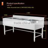 Industrial Commercial SUS 304 Stainless Steel Kitchen Sink Cabinet Triple Bowls Laundry Sink Cabinet for Hotel Restaurant Wash thumbnail-2