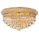 Antique Gold Crystal Drop Decorative Ceiling Light Fixture for Restaurant thumbnail-3