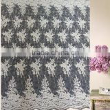 white traditional style bridal embroidery lace fabric