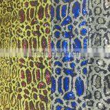 Snake Embroidered 3mm Sequin Fabric Leopard thumbnail-1