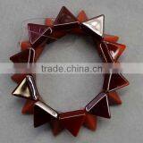 Tri Tone Bracelet Diamond Locket Bracelet Crack the Stone Agate Bracelet