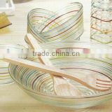 Hand-painted glass bowl/salad bowl