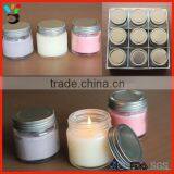 Color Natural Scented Soy Wax Glass Container Personalized Covered Apothecary Candle Jar thumbnail-1
