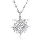 925 Sterling Silver Dancing Stone Pendant Necklace SPG912W thumbnail-5